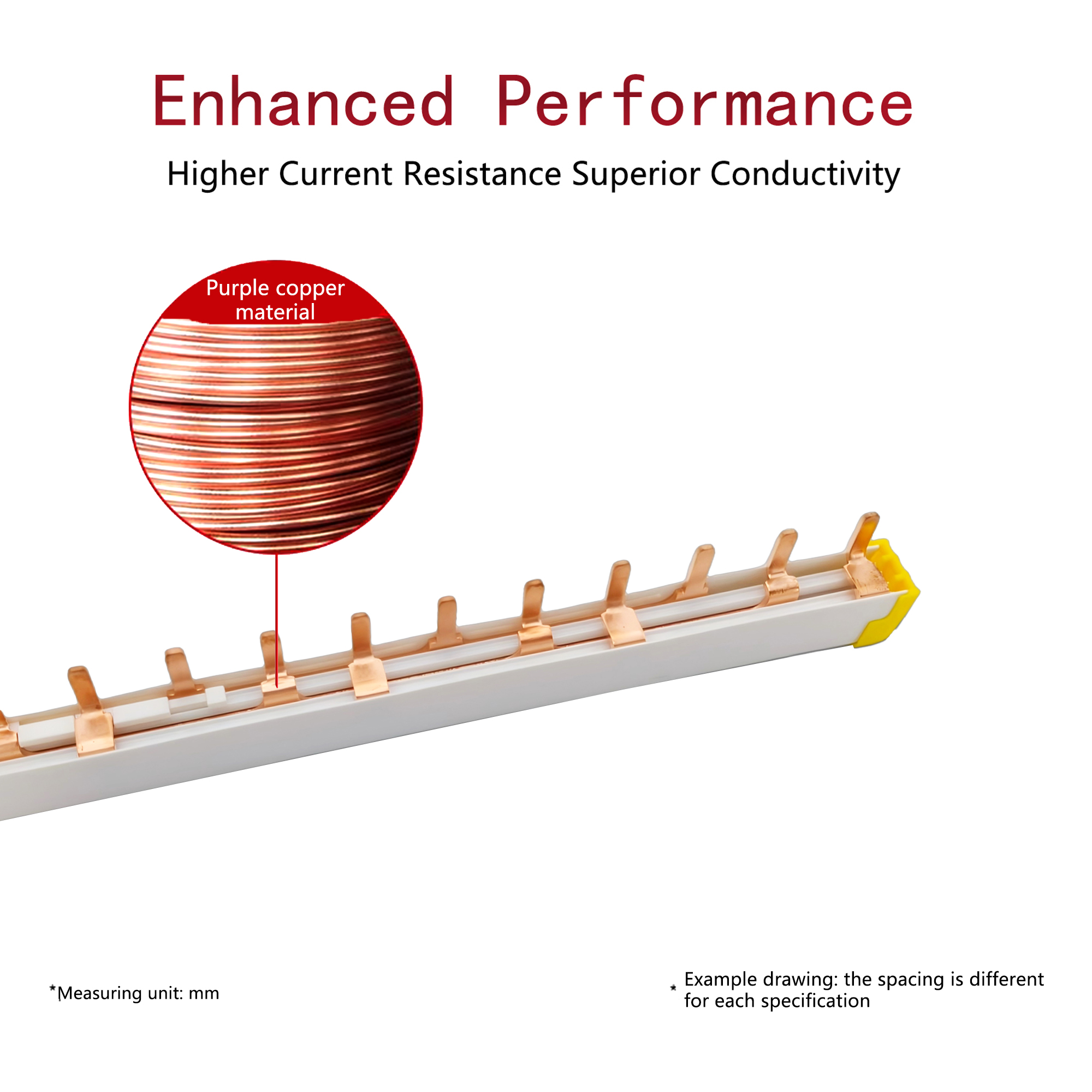 Electrical Busbar with End Cover Protection, 1p+N Air Circuit Breaker with Residual Current Protection, Connecting Copper Plate, Terminal Block