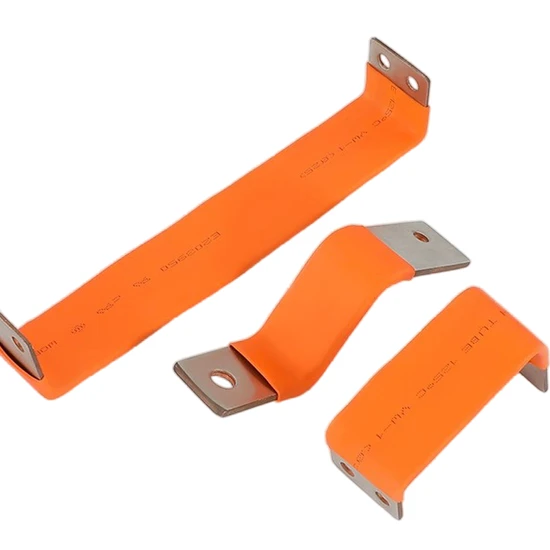 High Voltage Orange Spray Insulated Hard Solid Copper Busbar